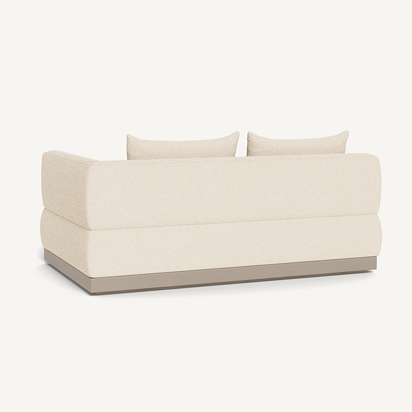 Amalfi 2 Seater, Right Arm - Aluminium Taupe/Riviera Sand, 65.6"W