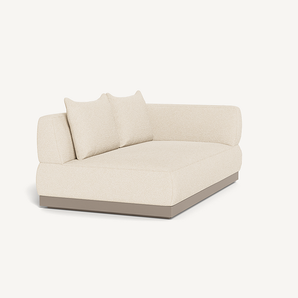 Amalfi 2 Seater, Right Arm - Aluminium Taupe/Riviera Sand, 65.6"W