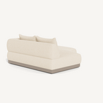 Amalfi Curved Chaise, Right Arm - Aluminium Taupe/Riviera Sand, 65.6"W