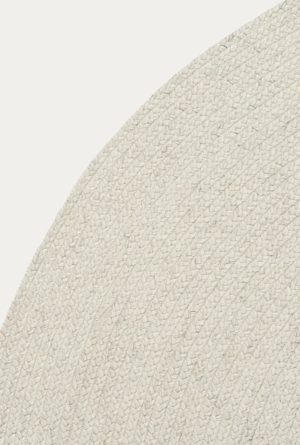 Braid Round Rug, Chalk