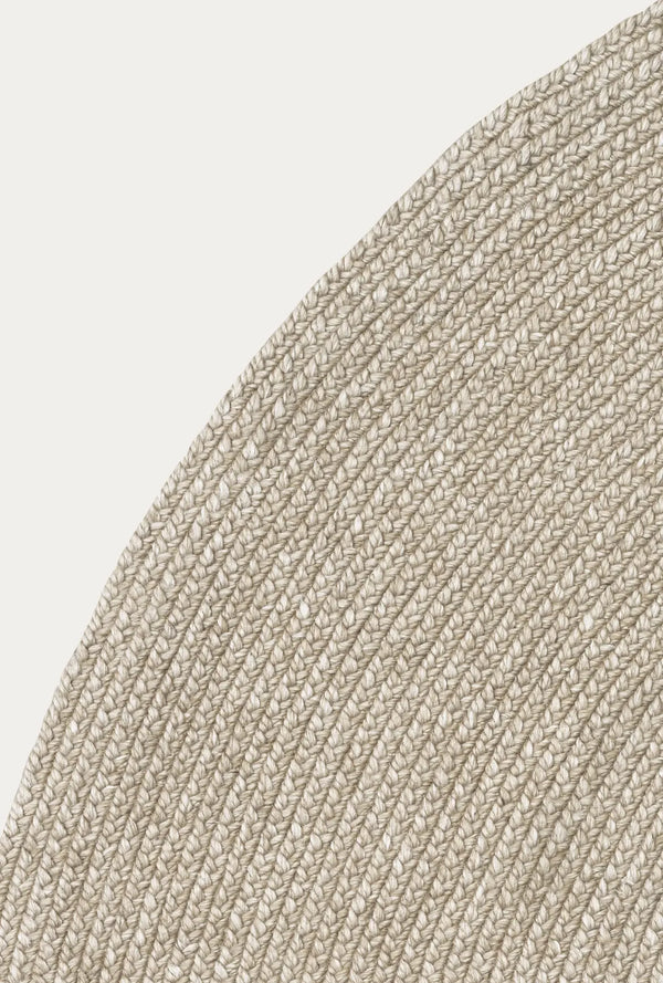 Braid Round Rug, Mushroom