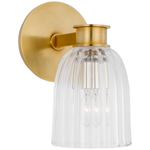 Asalea Single Sconce, Hand-Rubbed Antique Brass