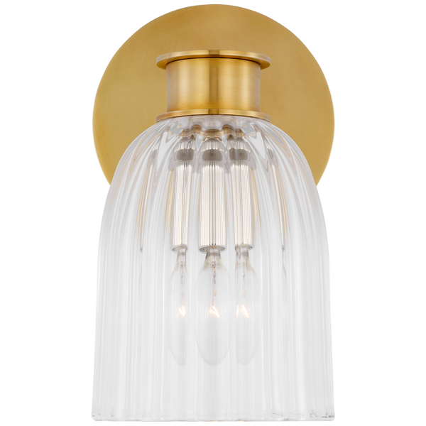 Asalea Single Sconce, Hand-Rubbed Antique Brass
