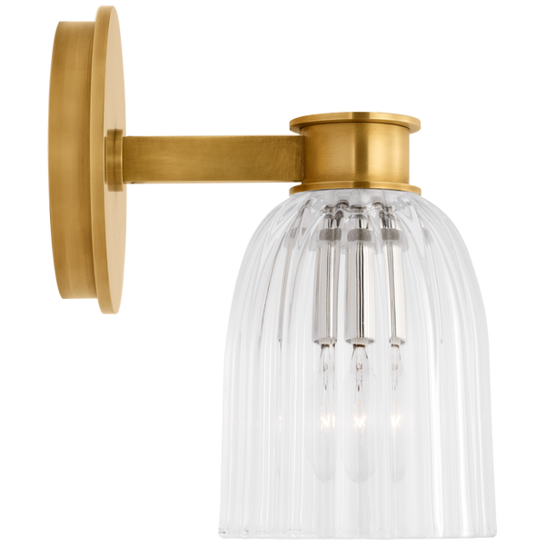 Asalea Single Sconce, Hand-Rubbed Antique Brass