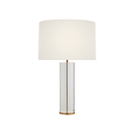 Lineham Table Lamp, Crystal with Brass, 29.5"H