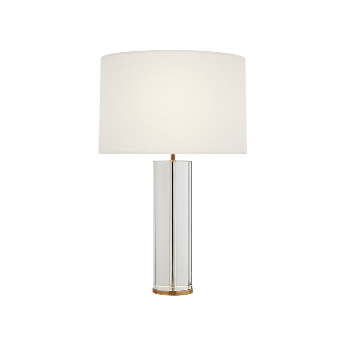 Lineham Table Lamp, Crystal with Brass, 29.5"H