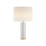 Lineham Table Lamp, Crystal with Brass, 29.5"H