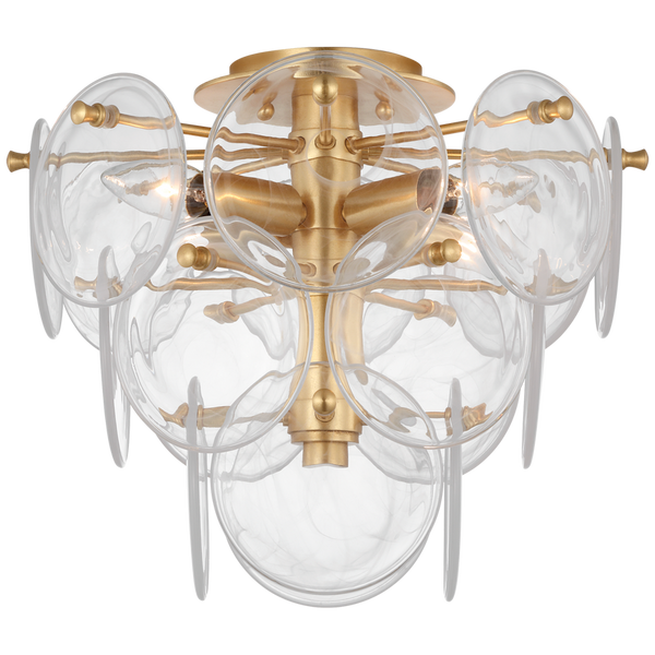 Loire Medium Tiered Flush Mount, Gild