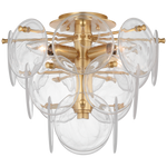 Loire Medium Tiered Flush Mount, Gild