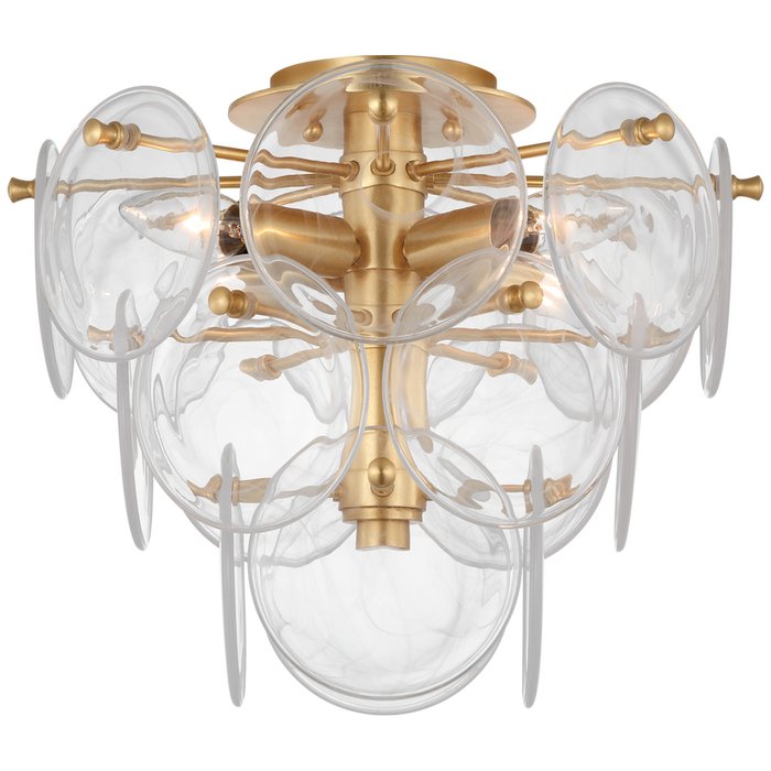 Loire Medium Tiered Flush Mount, Gild