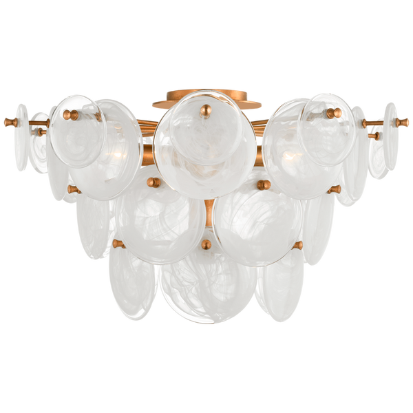 Loire Large Tiered Flush Mount, Gild