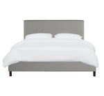Abbie Platform Bed, Grey Linen, King & Queen