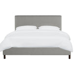 Abbie Platform Bed, Grey Linen, King & Queen