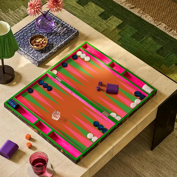 Lacquer Backgammon Set - Tortoiseshell
