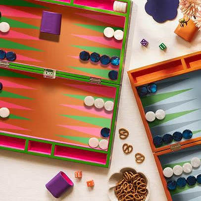 Lacquer Backgammon Set - Tortoiseshell