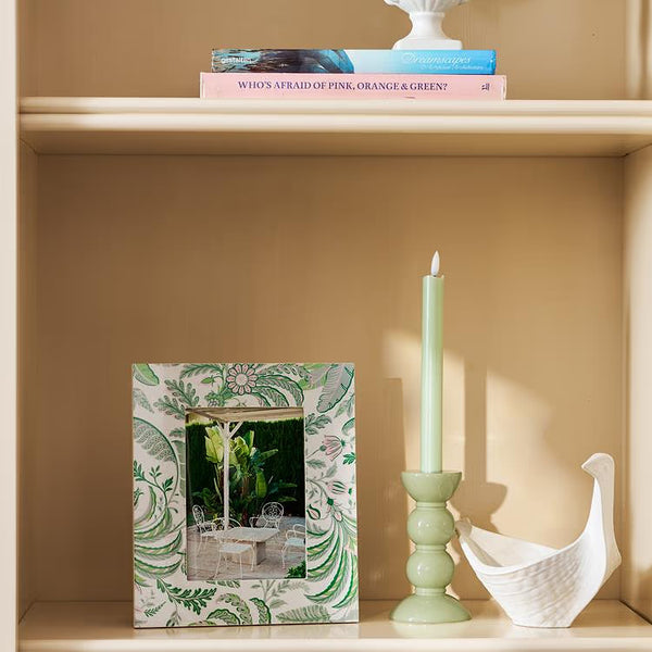 Palm Beach Green Lacquer Photo Frame, 5" x 7"
