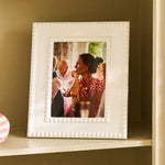 White Bobbin Lacquer Photo Frame, 5" x 7"