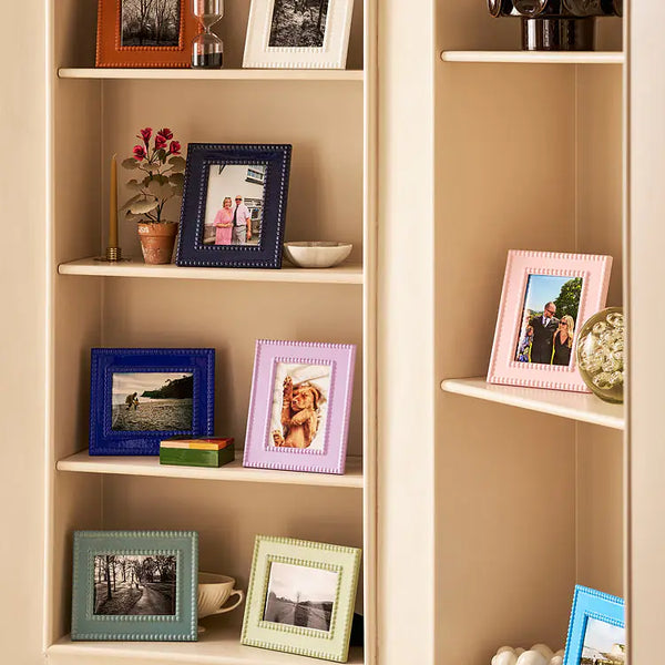 White Bobbin Lacquer Photo Frame, 5" x 7"