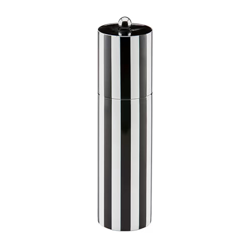 Striped Column Salt or Pepper Mill - Black/White, 9.44"H