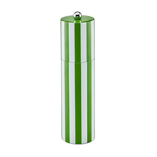 Striped Column Salt or Pepper Mill - Leaf Green/White, 9.44"H