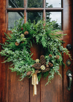 Artificial Pine Cone Branch, 28.5"