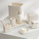 Aman Waste Basket, Ivory