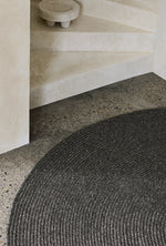 Braid Round Rug, Charcoal