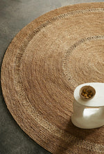 Petunia Round Rug, Natural