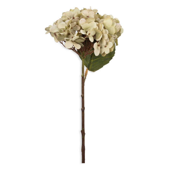 Artificial Hydrangea, Soft Green, 13.39"