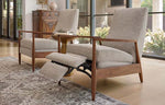 Aston Manual Recliner Chair, Sonata Grey Performance Fabric/Walnut