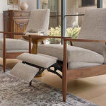 Aston Manual Recliner Chair, Sonata Grey Performance Fabric/Walnut