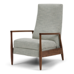 Aston Manual Recliner Chair, Sonata Grey Performance Fabric/Walnut