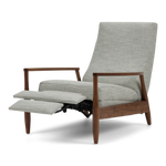 Aston Manual Recliner Chair, Sonata Grey Performance Fabric/Walnut