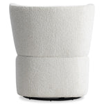 Oliver Fabric Swivel Chair, White/Cream Boucle