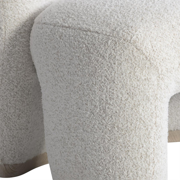 Scout Fabric Chair, White/Cream Boucle