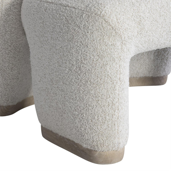 Scout Fabric Chair, White/Cream Boucle