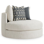 Ferris Fabric Swivel Chair - White Cream Tweed
