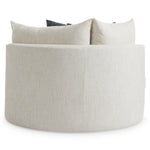 Ferris Fabric Swivel Chair - White Cream Tweed
