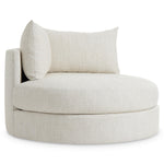 Ferris Fabric Swivel Chair - White Cream Tweed