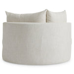 Ferris Fabric Swivel Chair - White Cream Tweed