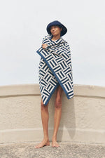 Willis Pool Towel, Obsidian & Stone