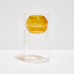 Balance Vase, Clear & Amber