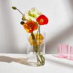 Balance Vase, Clear & Amber