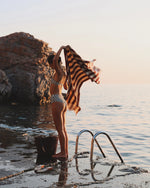 Plage Towel, Brown Stripe