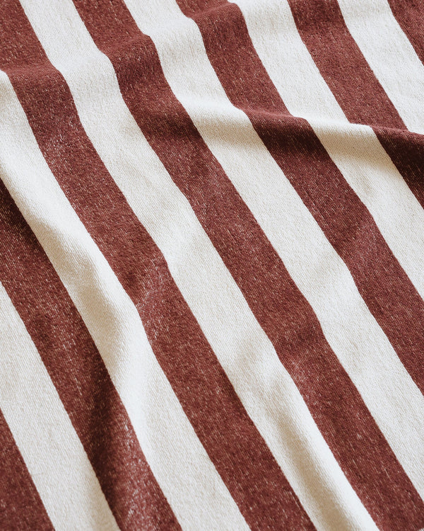 Plage Towel, Brown Stripe