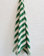 Plage Towel, Green Stripe