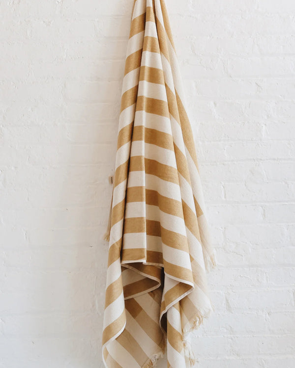 Plage Towel, Tan Stripe