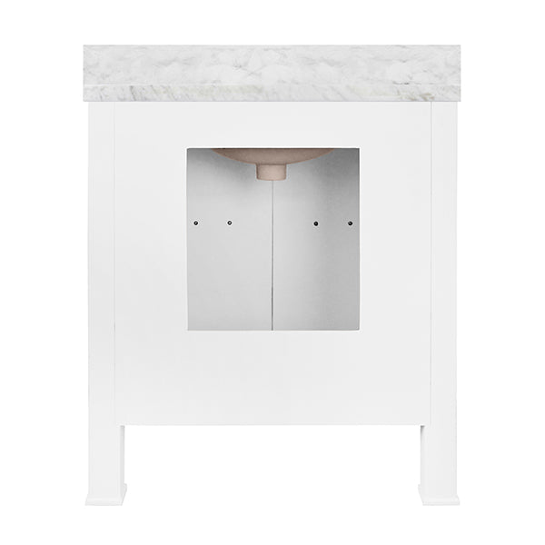 Blanche Bath Vanity, White, 30.5"W x 34.875"H x 21.625"D