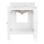 Blanche Bath Vanity, White, 30.5"W x 34.875"H x 21.625"D