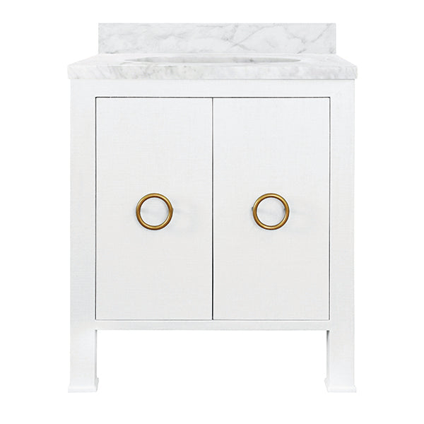 Blanche Bath Vanity, White, 30.5"W x 34.875"H x 21.625"D